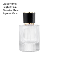 Nouveau Design 30 50 100 ml Unique Personnalisé Parfum Bouteille En Verre Vide Bouteille De Parfum De Luxe avec Boîte Emballage et Couvercle