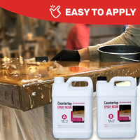 Kit Resin Epoksi Marmer Eksotis Putih untuk Meja Dapur, Epoksi Kristal Jernih dengan Kilap Tinggi & Tahan UV - Rasio Mudah 1:1 untuk Bar