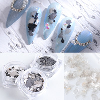 Paillettes de Mica 3D hiver, coquille irrégulière, Paillette, décoration Nail Art, paillettes, pierre de Mica, bricolage, manucure, accessoires, fournitures