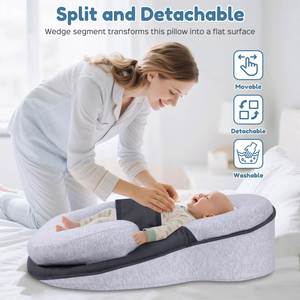 Adjustable Baby Lounger <b>Pillow</b> for Infant Support Cushion Reflux Breastfeeding <b>Pillow</b> Bottle Feeding Tummy Time - Product Image 4