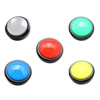 Bouton poussoir rond de 100 mm, éclairé par LED, avec micro-interrupteur pour pièces de machine de jeu d'arcade DIY, 5/12V, grand interrupteur à dôme lumineux