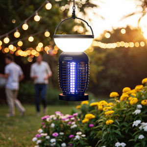 2025 nuevo diseño energía Solar 4000mAh Interior Exterior <span class=keywords><strong>Mosqui</strong></span> lámpara Bug Zaper recargable electrónico Pes Control trampa - Product Image 3