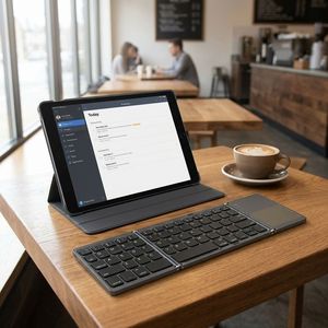 Oem Teclado Plegable Portatil Foldable Bluetooth Mini Portable Multi-device Wireless Foldable Keyboard and <b>Mouse</b> Combo for ipad - Product Image 2