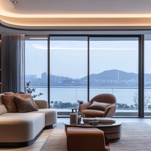 Fenêtre à double vitrage trempé bon marché, fenêtre fixe en aluminium, design de fenêtres à la française - Product Image 4