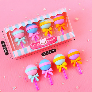 Set de Gomas de Borrar con Forma de Dulces: Piruletas, Helados y Donuts para Niñas Escolares - Product Image 6