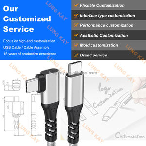 Cable de Conexión USB 3.1 de Alta Gama LUNG KAY, 110 Gbps, Tipo C, Carga Rápida PD de 100 W, Cable VR de 90 Grados para Meta Quest 3, Quest 2, PCVR, SteamVR - Product Image 3