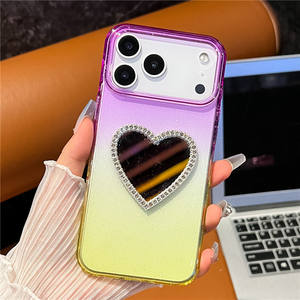 Cover per Cellulare con Effetto <span class=keywords><strong>Specchio</strong></span> Glitterato e Sfumatura Morbida per iPhone X 11 12 13 14 15 Pro Max 16 17 Air 17 Pro - Product Image 6