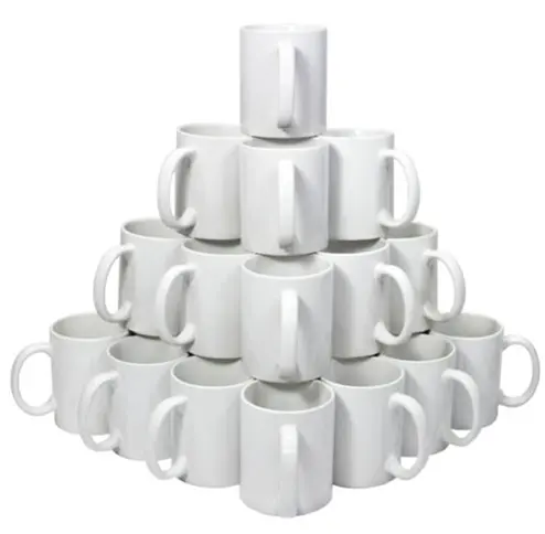Pabrik grosir dapat disesuaikan porselen kopi Mug kosong putih polos lapisan Sublim 11oz keramik 330ml Mug untuk sublimasi
