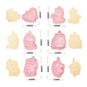 Homesun 6 pièces/boîte <span class=keywords><strong>licorne</strong></span> Embosser différents modèles en plastique gaufré <span class=keywords><strong>emporte</strong></span>-pièce 6 pièces pour biscuits Biscuits - Product Image 2