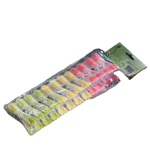 3.27 Inch 12 Pcs Set Non-Slip Soft Rubber Grip Laundry Snack Bags <strong>Plastic</strong> <strong>Clip</strong> <strong>Plastic</strong> Laundry <strong>Clips</strong> Flower Bathroom Accessories - Product Image 1