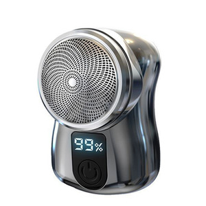 Electric <b>Shaver</b> Mini Rechargeable Waterproof Rotary Men <b>Face</b> Travel <b>Shaver</b> Metal Body 90 Min Working Time - Product Image 5