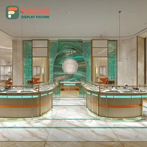 Custom Designer Jewelry Showcase Wood <b>Frame</b> Commercial Store Jewelry Cabinet - Product Image 3