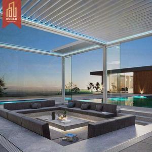 Pérgola Retráctil de Aluminio con Techo Rígido Impermeable, Moderna y Elegante para Patio, Jardín, Terraza o Piscina - Product Image 1