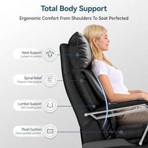 Chaise de <span class=keywords><strong>bureau</strong></span> électrique à double moteur avec repose-pieds, siège <span class=keywords><strong>large</strong></span>, ergonomique, en cuir, cadre en aluminium, pour la maison/le <span class=keywords><strong>bureau</strong></span>, noire - Product Image 4