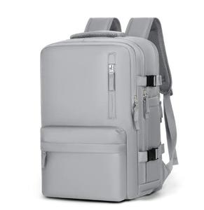 Sac à dos étudiant personnalisé en PU et nylon Oxford, étanche avec port USB, tendance 2026, sac de voyage scolaire pour hommes et femmes, style élégant - Product Image 1
