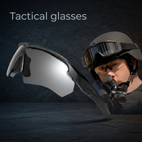 Gafas Protectoras con Lentes de PC de 2.0mm, Gafas Tácticas para Exteriores, Gafas de Tiro CS, Gafas Deportivas Polarizadas con Cambio de Color para Ciclismo