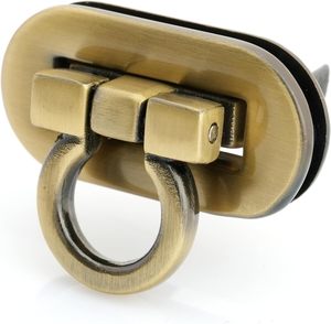 CRAFTMEMORE Pack de fermoirs ovales en métal pour boîtes à artisanat, fermoirs à bascule pour sacs et pochettes, fournitures de fabrication, petit format, laiton brossé - Product Image 2