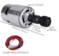 Moteur à broche en alliage à couple élevé 775 DC 24V 7000-12000RPM 100W 1.5A pour le fraisage du bois, des circuits imprimés et la gravure laser