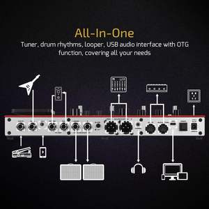Pedal Procesador Multiefectos VALETON con Pedal de Expresión, Bucle de Efectos, Entrada/Salida MIDI, Modelado de Amplificador de <span class=keywords><strong>Guitarra</strong></span>/Bajo, Gabinetes IR (Incluye 10) - Product Image 6