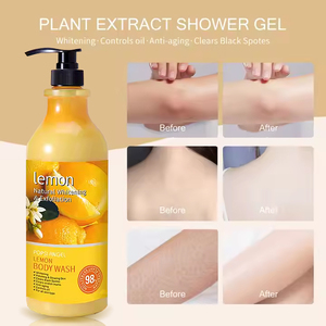 Gel de Ducha y Baño con Fragancia a Limón de Larga Duración OEM ODM, Refrescante, Herbal, Aclarante, Limpiador Corporal Transparente con Aroma a Limón - Product Image 3