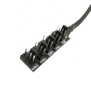 Hot Sale <b>Fan</b> 4Pin 1 Female to 5 Male Host <b>Case</b> PC Cooler Power Cable Socket HUB Cable for PWM Cooling <b>Fan</b> - Product Image 1