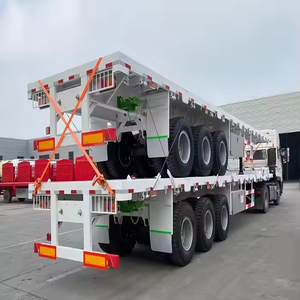 Semirremolque de Plataforma Plana de 4 Ejes, 40 pies/45 pies, Precio de Fábrica, para Transporte de Contenedores y Carga - Product Image 2