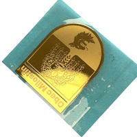 Autocollant en feuille d'or gaufrée pour boîte cadeau, étiquettes permanentes pour métal