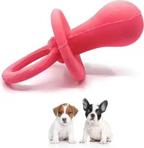 Dog Pacifier for Small Dogs Puppies - Soft Latex/Rubber Dog Binky - Comply with Same Safety Standards as Baby Toys