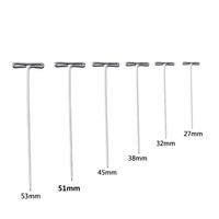 Vente en gros 27/32/45/51/53 T broche perruque extension de cheveux moule fixation T-aiguille pour perruques fabrication d'aiguilles à cheveux outil de coiffage