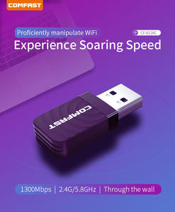 <span class=keywords><strong>Comfast</strong></span> 1300Mbps USB3.0 Dual Band Adaptador <span class=keywords><strong>WiFi</strong></span> MU-MIMO Sem Fio Dongle AP Cartão para Laptop Desktop - Product Image 2