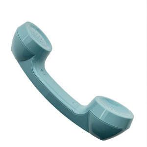 Blue Color Retro <strong>Vintage</strong> Corded <strong>Telephone</strong> Rotary Type Turning <strong>Table</strong> with Audio Message Recording Guest Book for Weddings - Product Image 4