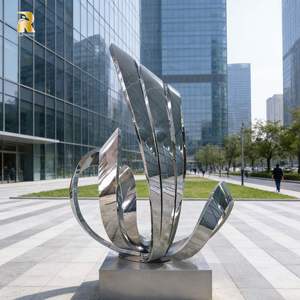 MILY Scultura Astratta Moderna in Acciaio Inossidabile di Grandi Dimensioni per Decorazione Esterna in Vendita - Product Image 3