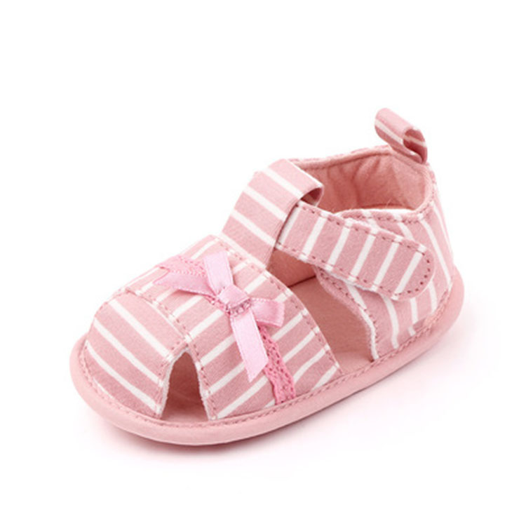 2021 новый дизайн летняя детская дышащая обувь хлопковые сандалии с бантом