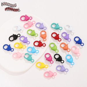 Porte-clés en alliage en forme de cœur avec fermoir mousqueton, taille moyenne, accessoire de bijouterie DIY, Nantong - Product Image 4