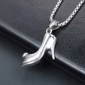 สร้อยคอจี้รองเท้าส้นสูงของผู้หญิงทำจากสเตนเลส SP778เครื่องประดับสำหรับงานเลี้ยง - Product Image 3