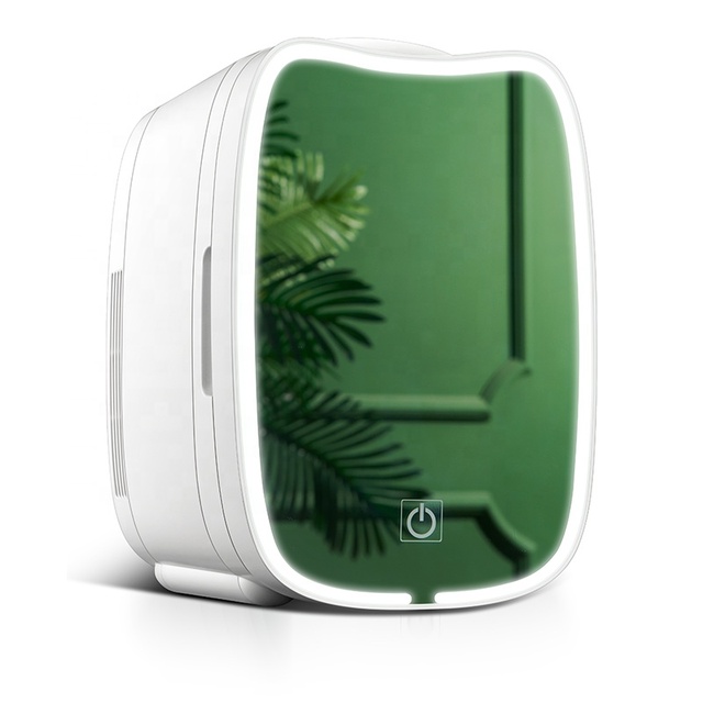 KEMIN Custom Hot Sale  6L Small Beauty Fridge With LED Mirror  for Cosmetic Makeup Skincare Mini Refrigerators with Semiconducto