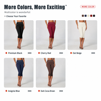 Ensemble de yoga deux pièces pour femme, col halter en V, color block, avec leggings respirants extensibles dans les quatre sens, effet push-up et contrôle du ventre, longueur mollet, pour la gym
