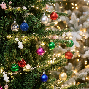 Wholesale 50mm 5cm Christmas <strong>Baubles</strong> 24Pcs Set Factory Direct Bulk Supply Shatterproof <strong>Xmas</strong> Tree Ornaments Customization - Product Image 2