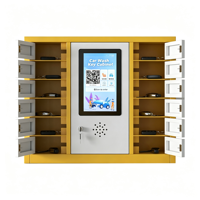 Armoire à clés intelligente assemblée pour stations de lavage de voitures, parkings, auto-service, résistante à la rouille, avec serrure électronique et paiement par code QR, en métal