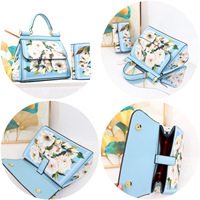 Sac à main en cuir PU pour femme 2025, motif floral et animalier de haute qualité, en porcelaine, pour sacs à main et pochettes féminins