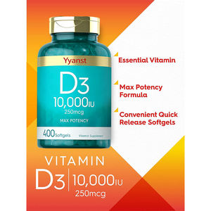 Capsules de vitamine D3 sans gluten OEM/ODM pour la densité osseuse, la santé des articulations, le soutien immunitaire des adultes - Faible teneur en sucre, faible teneur en glucides, sans gluten - Product Image 6