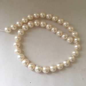 AA + 10.5-11.5mm forme perle d'eau douce brin haut lustre couleur blanche perles naturelles en vrac petit défaut bonne qualité en gros - Product Image 6