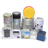 Petite boîte ronde en fer blanc personnalisée avec logo, pour boissons, avec couvercle, sérigraphiée, durable, pour cadeaux, montres, thé