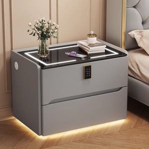 Mesita de Noche Bitinnov con Diseño de Cerradura Antirrobo, Estilo Nórdico Moderno para Dormitorio o Sala de Descanso - Product Image 4