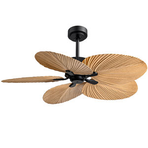 ブラック高級屋内ABSリビングルームベッドルームミニマリストスタイリッシュなジッパー天井ファン電気金属機械ACモーター装飾 - Product Image 5