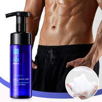 Lotion nettoyante intime pour hommes : Prévient les démangeaisons, les irritations et les mauvaises odeurs – Mousse équilibrante pH, soin antibactérien sans savon