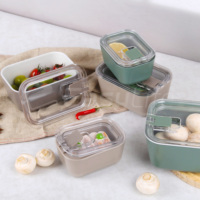 Boîte à lunch moderne et écologique en verre borosilicate, compatible micro-ondes, avec couvercle intégré transparent pour la conservation des aliments