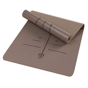 Tapis de yoga professionnel en caoutchouc de couleur PU en coque de noix de coco, 5 mm, antidérapant, absorbant les chocs, silencieux, pour la maison, tapis de danse de fitness de haute qualité - Product Image 5