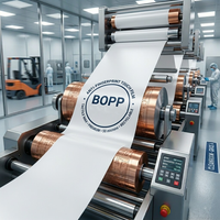 Film BOPP de qualité alimentaire supérieure, résistant à l'humidité et aux traces de doigts, 20 microns, pour emballage de présentation en rouleau