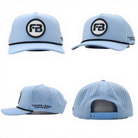 Nouvelle Casquette de Golf Sportive en Polyester Imperméable à 5 Panneaux avec Logo Personnalisé en PVC, Casquette de Baseball Perforée Découpée au Laser, Casquette de Papa avec Cordon